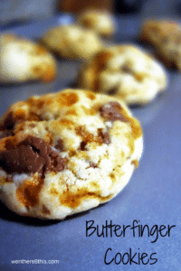 The Most Amazing Butterfinger Cookies - Thick, Chewy and Delicious!