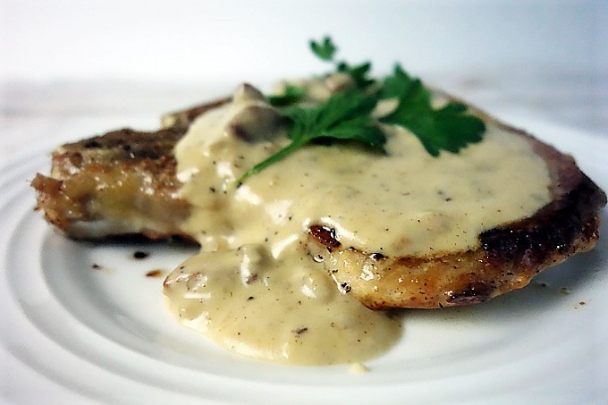 The Best Juicy Fried Pork Chops with Andouille Sausage Cream Gravy