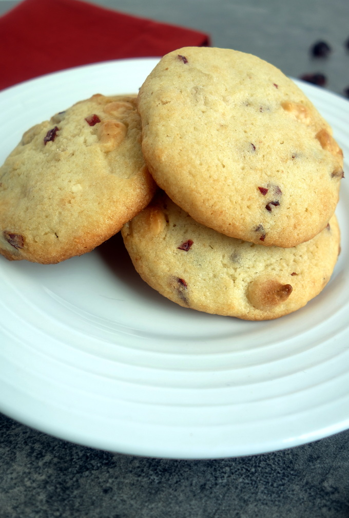 White Chocolate Cranberry Ginger Sugar Cookies