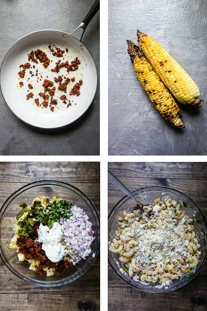 step by step photos on how to make mexican pasta salad