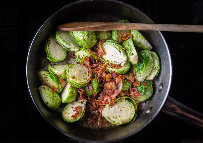 cooking brussels sprouts with bacon