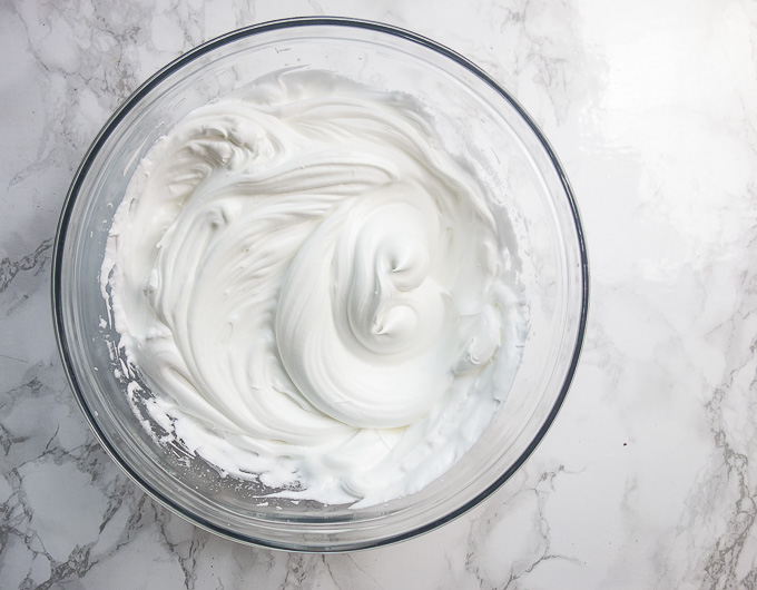 whipped egg whites for pumpkin spice souffle