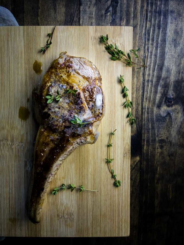 PAN SEARED VEAL CHOPS WITH TRUFFLE BUTTER STORY