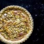 simple almond tart straight from the oven