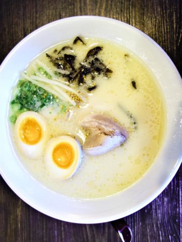 bowl of ramen with 2 eggs
