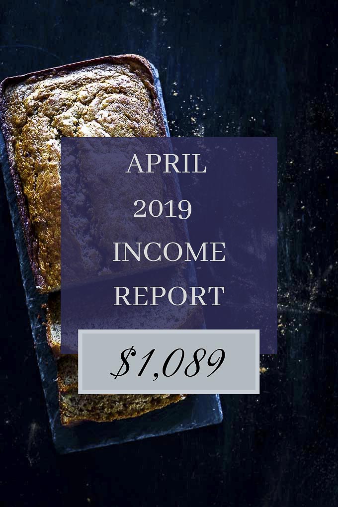 Food Blog Income Report - April 2019