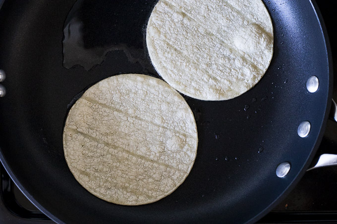 tortillas in a skillet