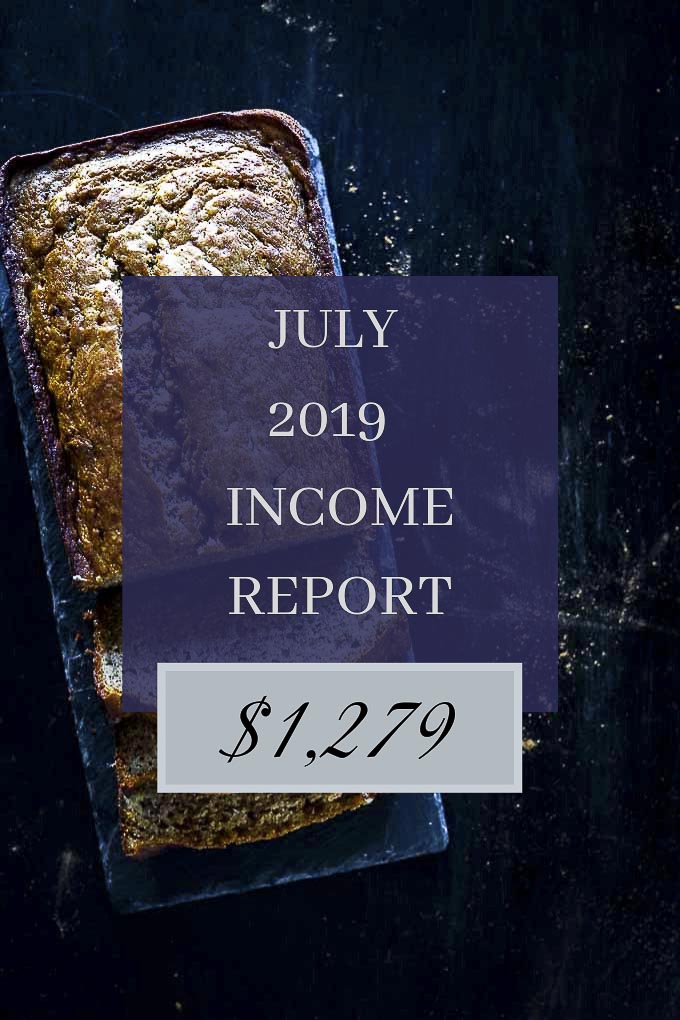 Food Blog Income Report - July 2019