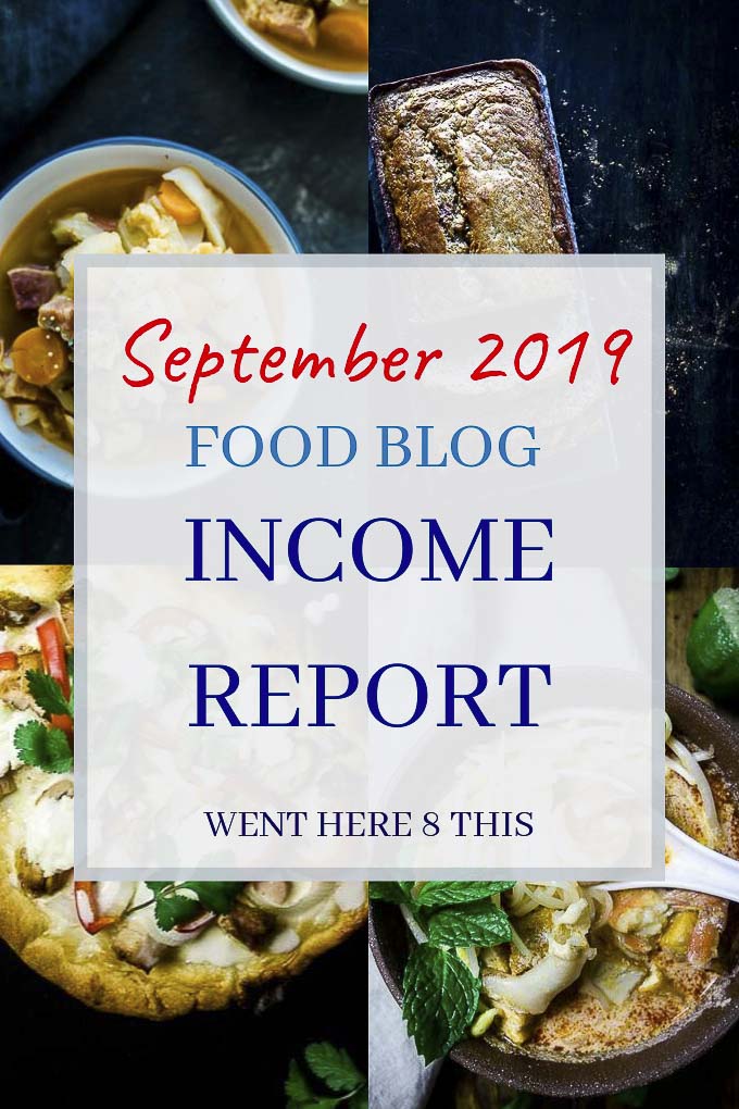 Food Blog Income Report - September 2019