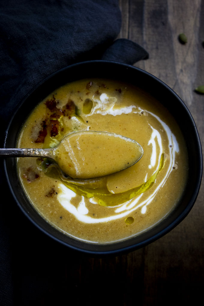 spoonful of butternut squash soup