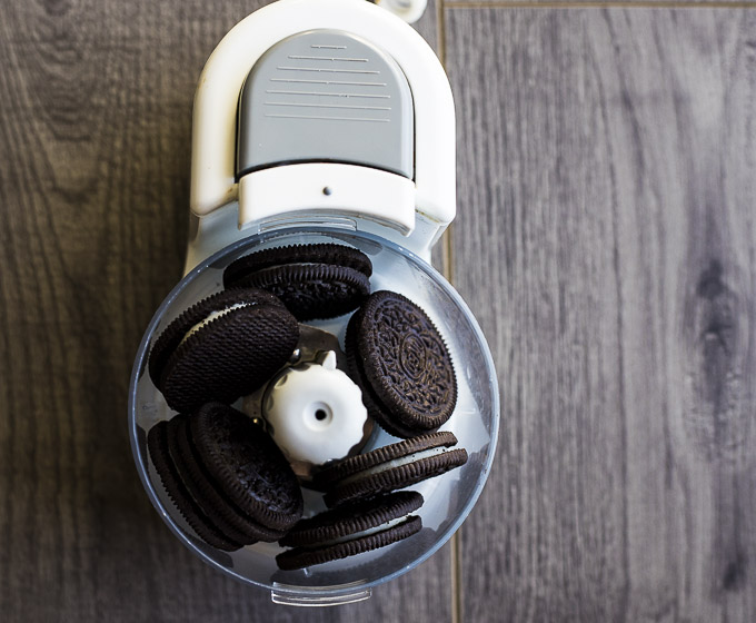 oreo cookies in a food processor