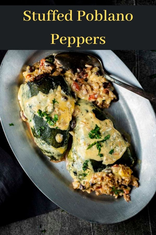 Mexican Stuffed Poblano Peppers