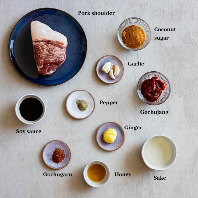ingredients for korean pork