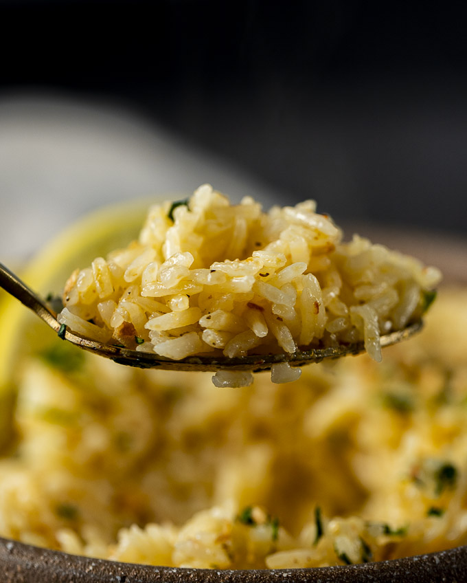 spoonful of yellow rice