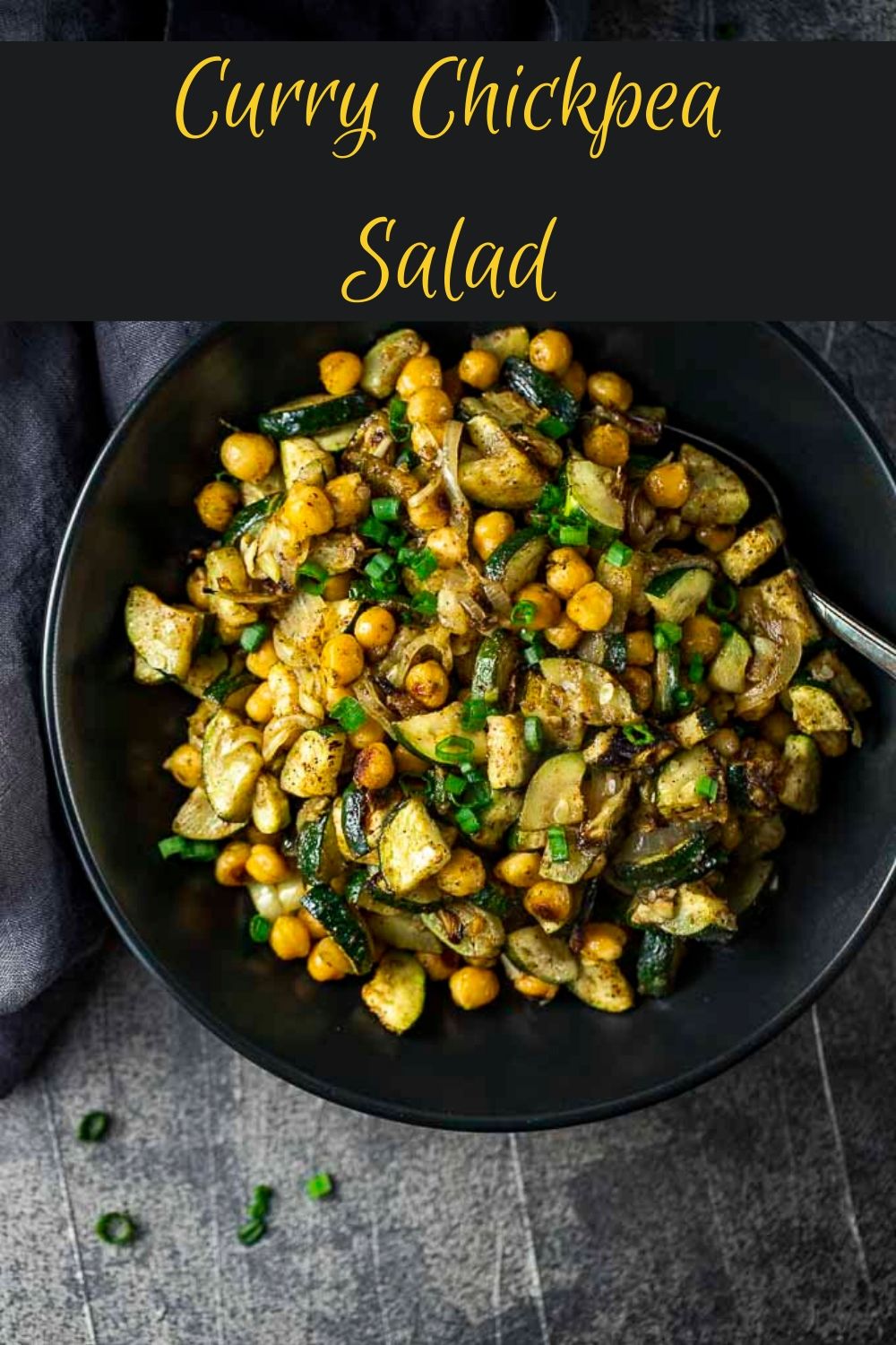 Warm Curried Chickpea Salad with Zucchini