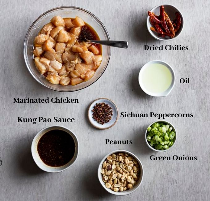 ingredients for kung pao chicken