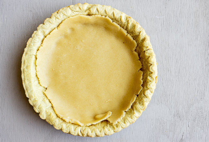 layer of dough inside a pie crust