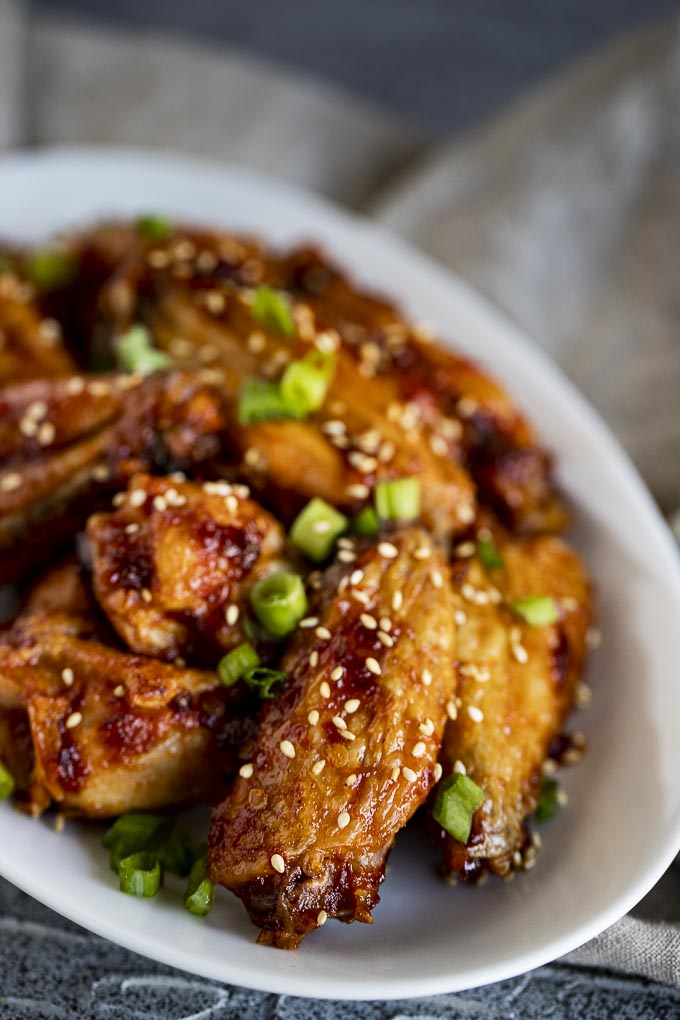 Spicy Glazed Asian Wings (Baked) - Went Here 8 This