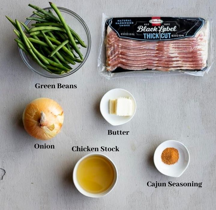 ingredients for southern green beans