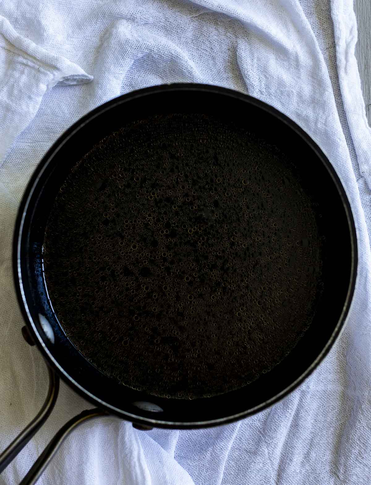Sesame sauce mixed together in a saucepan.
