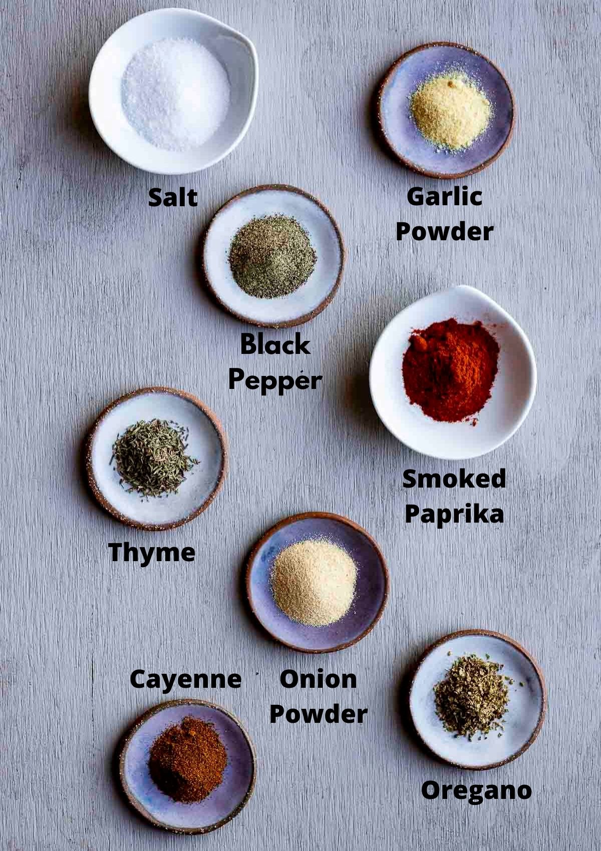 ingredients for cajun seasoning
