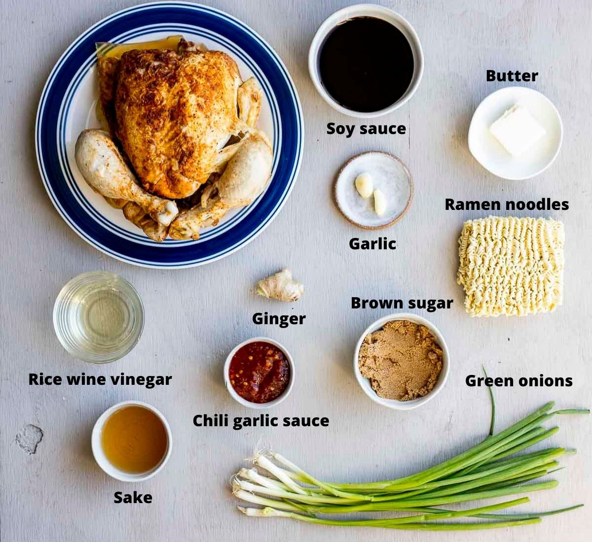 ingredients for spicy chicken ramen