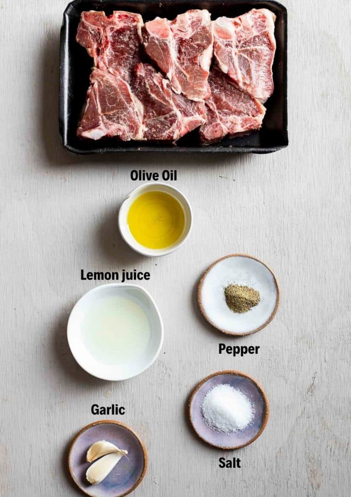 ingredients for sous vide lamb chops