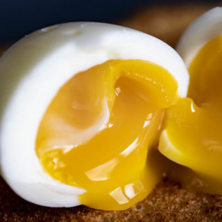 the inside of a soft boiled egg