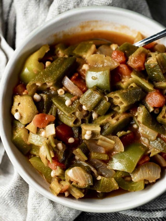 smothered okra