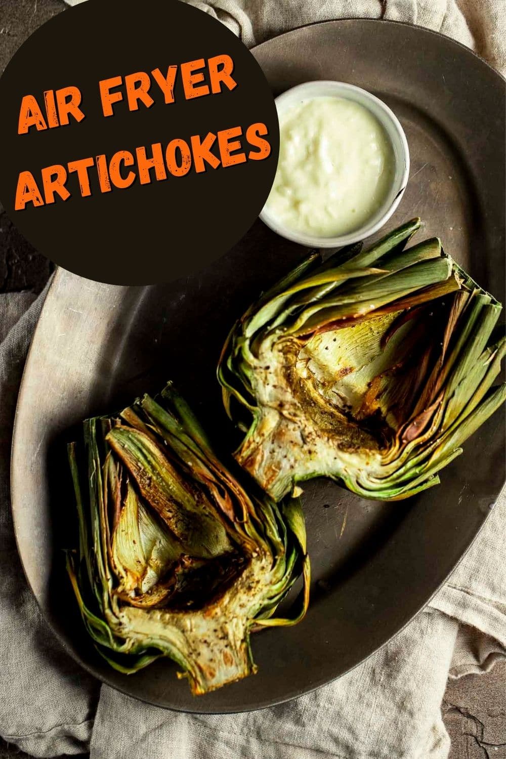 Air Fryer Artichokes (With Garlic Aioli)