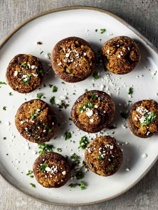 AIR FRYER STUFFED MUSHROOMS STORY