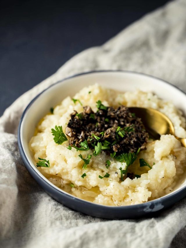 SOUS VIDE RISOTTO WITH MUSHROOM PESTO STORY