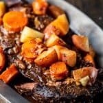 slow cooker london broil plated