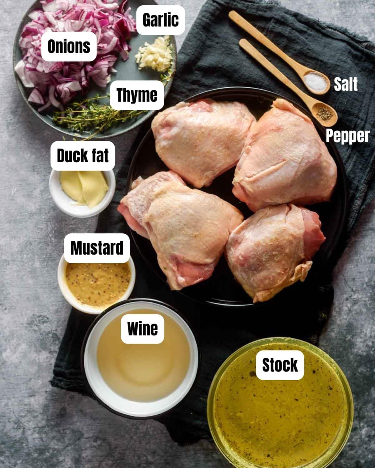 ingredients for chicken in white wine sauce