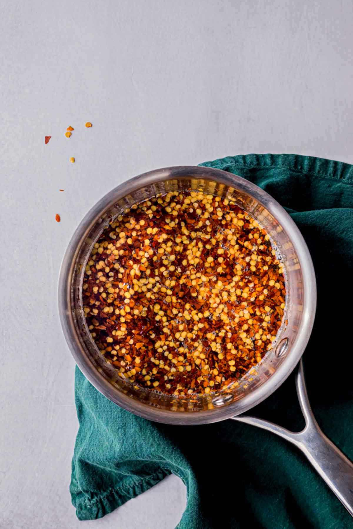crushed red peppers in a bowl