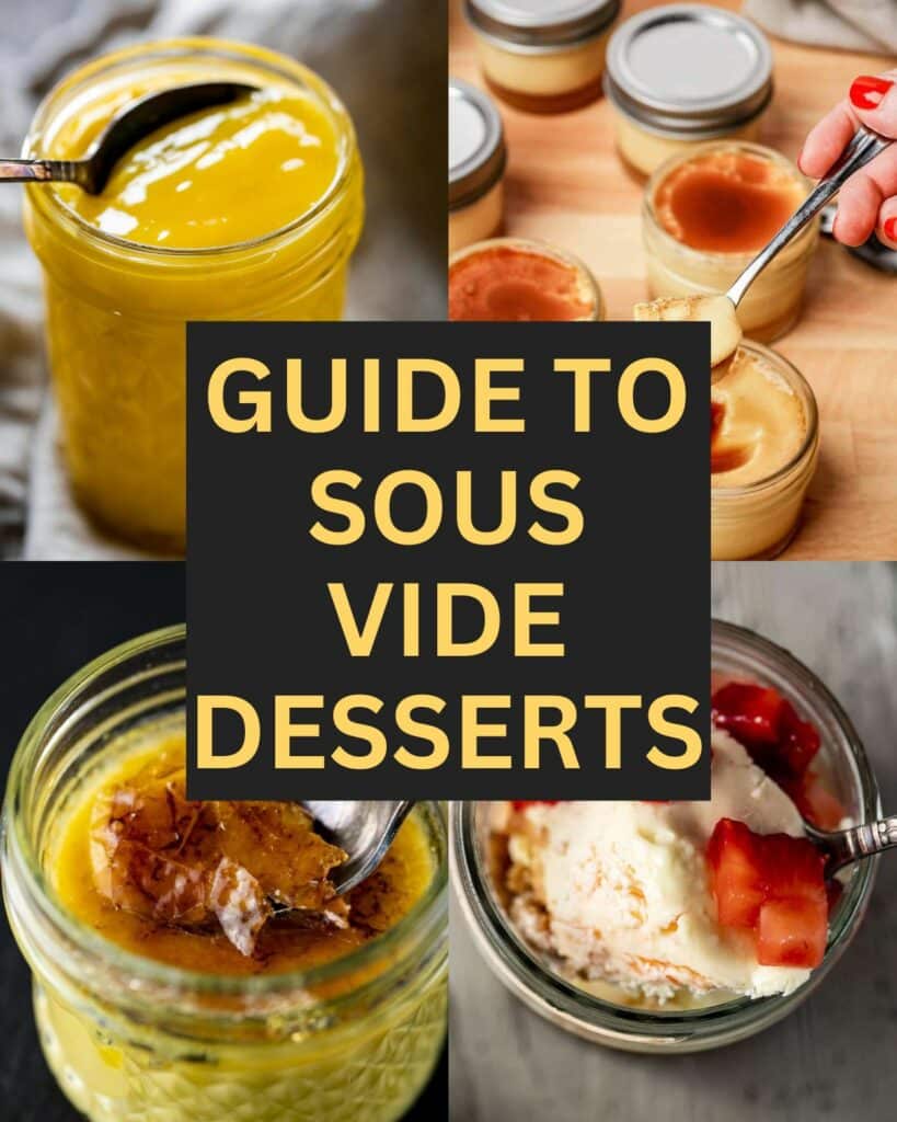 a collage of dessert photos with text overlay