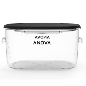 a large plastic container with a lid
