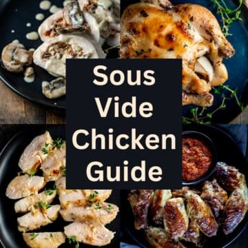 photos of chicken dishes with text overlay