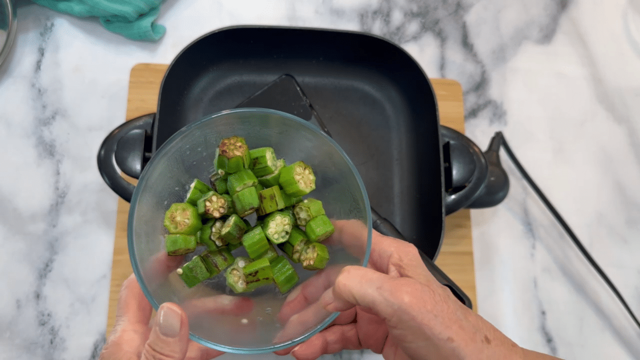 Step6 Summer Okra Pasta Salad