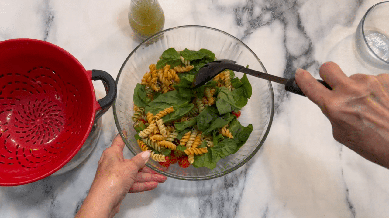 Step7 Summer Okra Pasta Salad