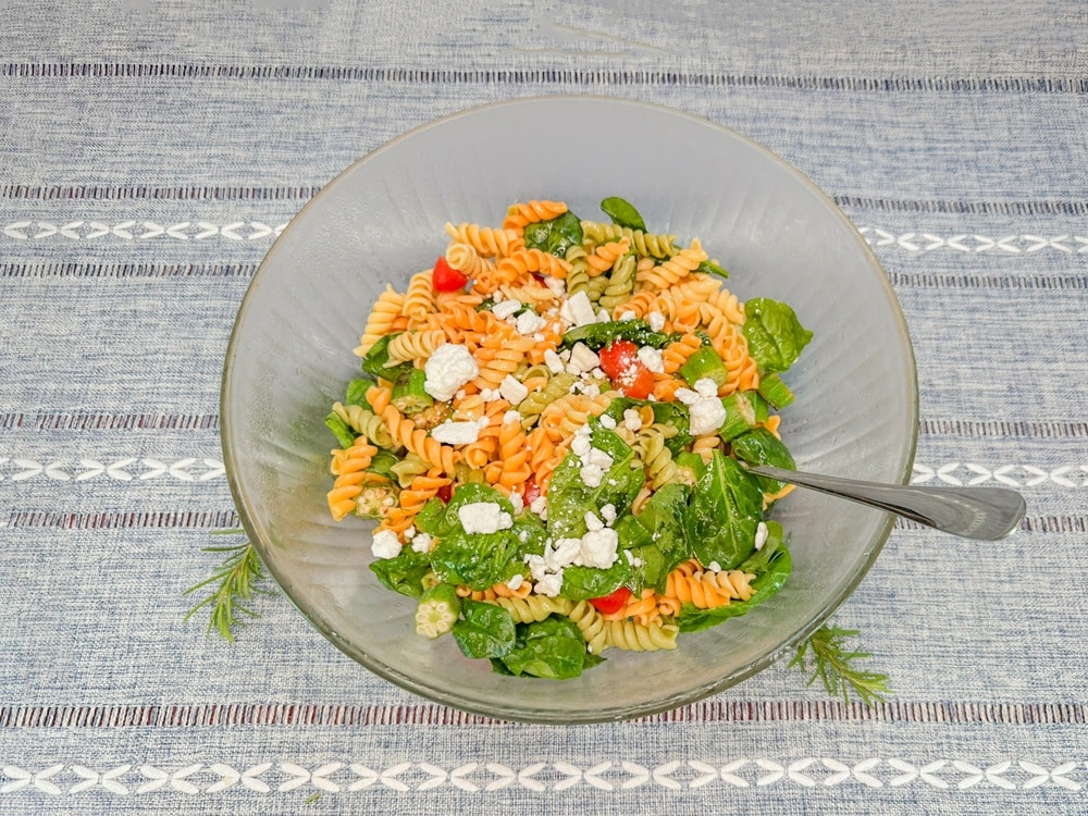 Summer Okdra Pasta Salad
