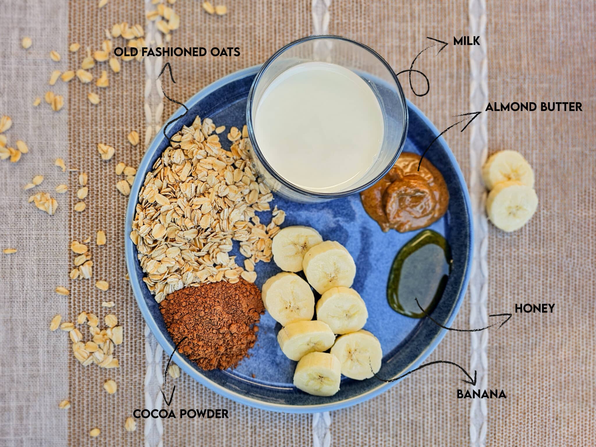Chocolate Oatmeal Ingredients