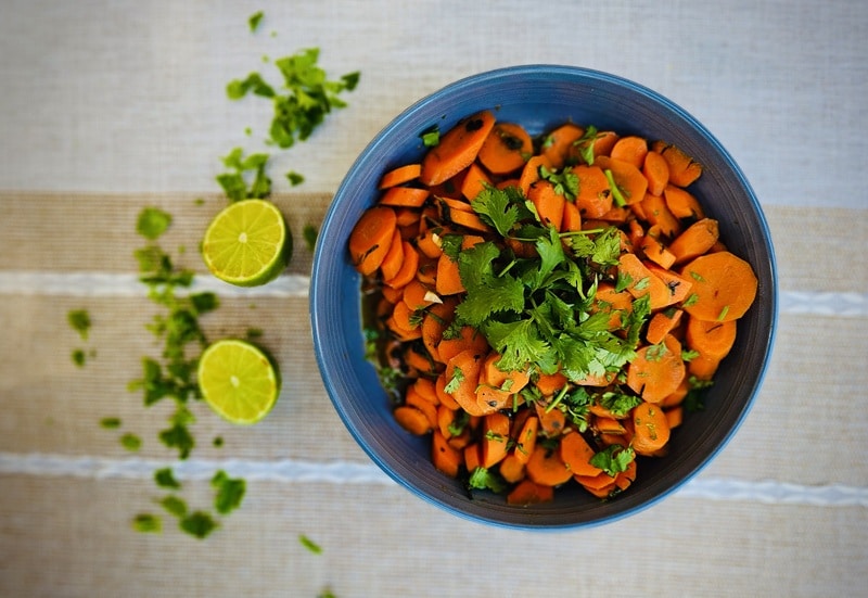 Maple Honey Cilantro Carrots