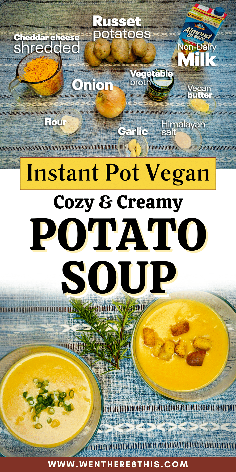 Instant pot vegan potato soup