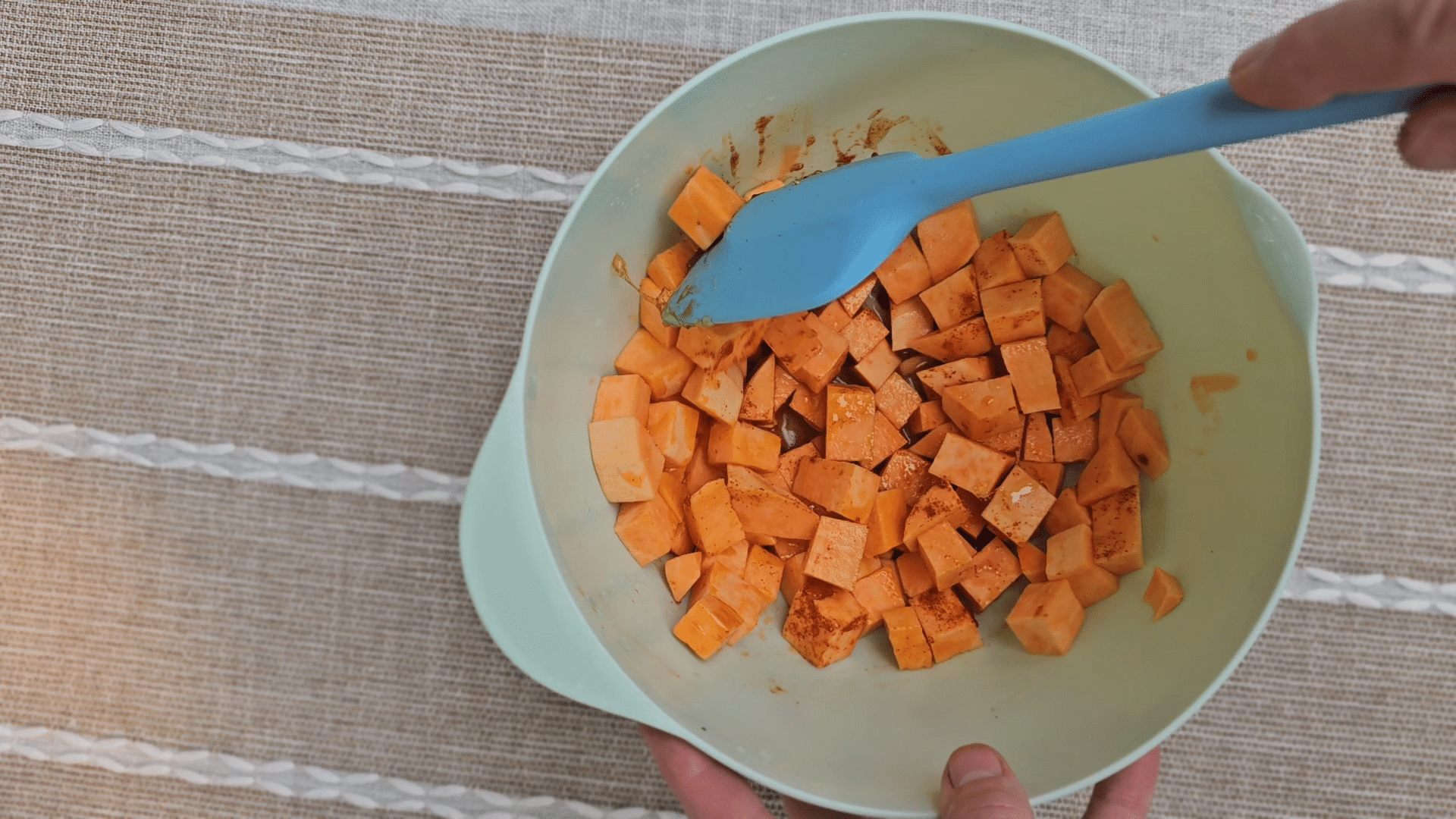 step1 spicy sweet potatoes recipe