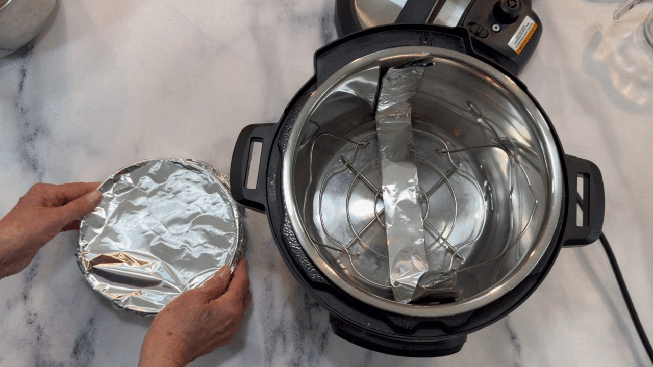 step10 Instant Pot Vegan Cherry Chocolate Cheesecake