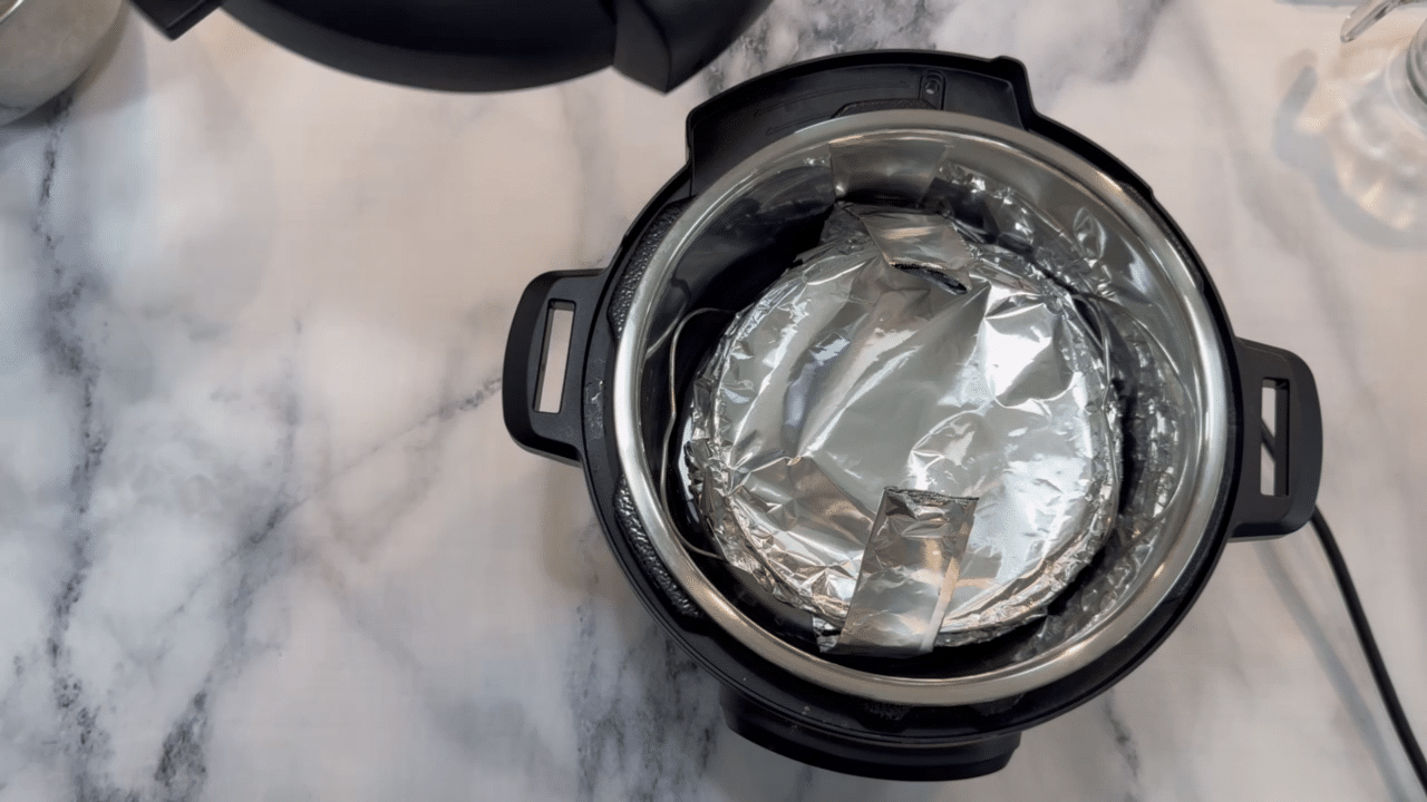 step12 Instant Pot Vegan Cherry Chocolate Cheesecake