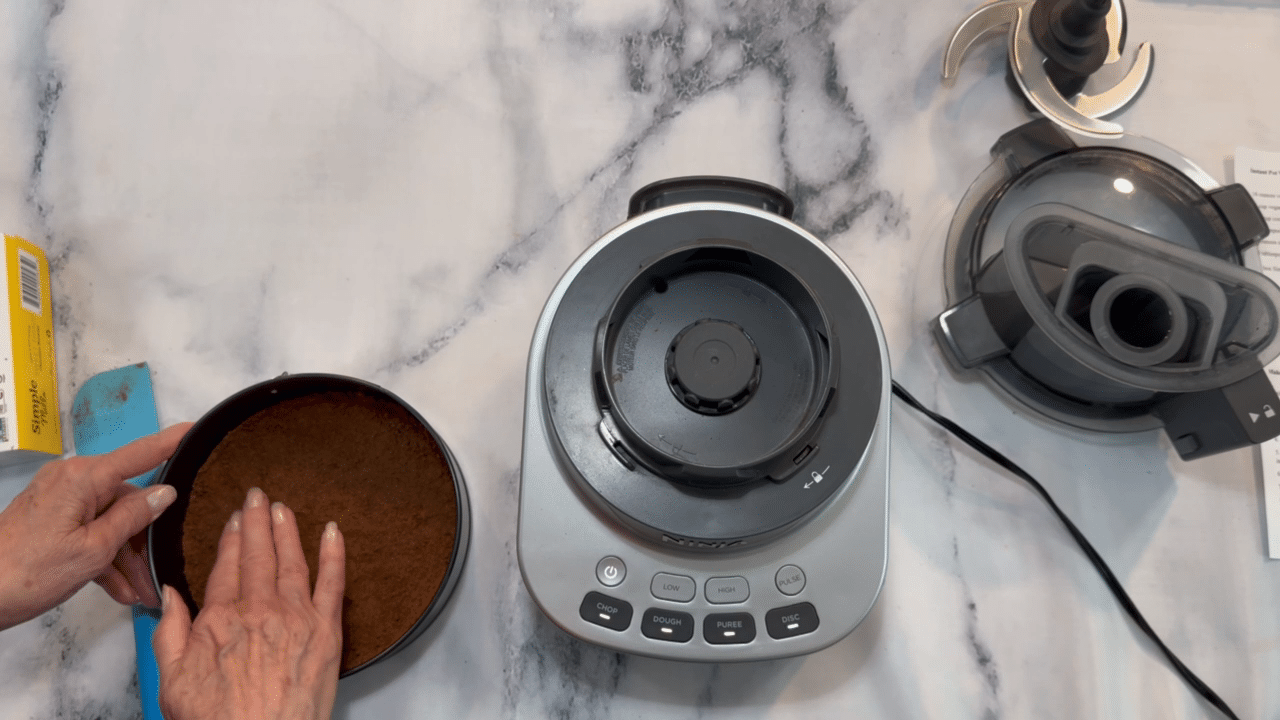 step2 Instant Pot Vegan Cherry Chocolate Cheesecake