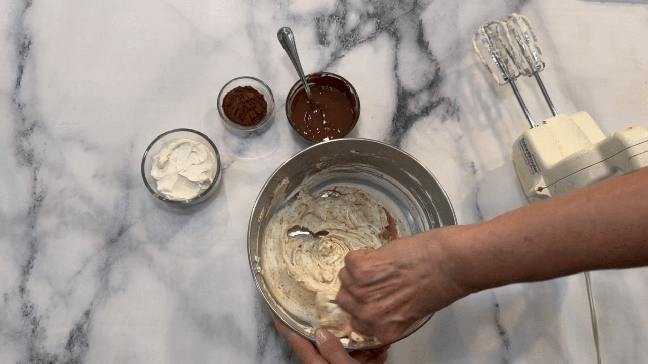 step4 Instant Pot Vegan Cherry Chocolate Cheesecake