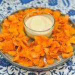 Dehydrated Sweet Potato Chips with Orange Dipping Sauce